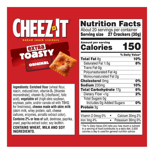Cheez-it Extra Toasty Family Size Galletas