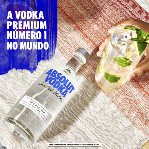 12 Vodka Absolut Tradicional 1litro Caixa Original