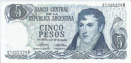 Argentina 5 Pesos 1974