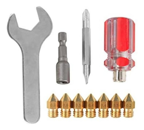 Boquilla Para Impresora 3d Mk8 Cr10 4 Herramientas De
