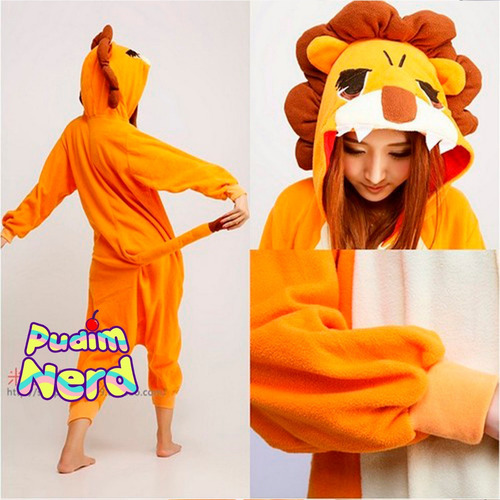 Leão Leãozinho Pijama Macacão Kigurumi - Pronta Entrega