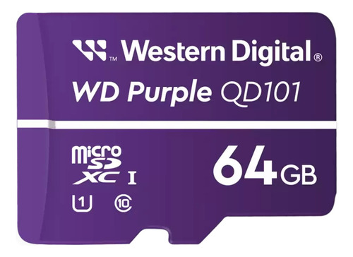 Memoria Micro Sd Xc 64gb Wd Purple Videovigilancia 24/7 C10