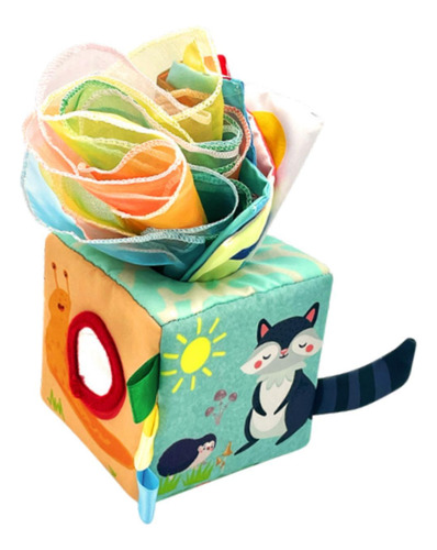 Caja De Pañuelos Para Bebé, Juguete De Tejido Arrugado,