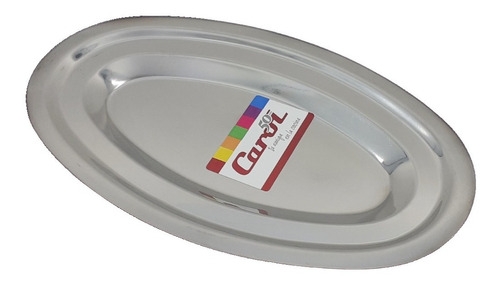 Fuente Oval Doble Bajada Acero Inoxidable Carol 23,5x15 Cm