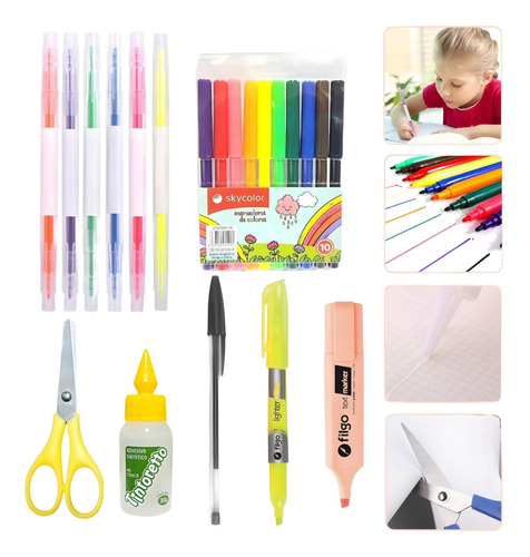 Kit De 21 Utiles Basicos Para Escuela Oficina Journaling