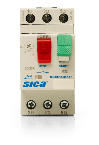 Guardamotor Trifásico sica 20- 25 Amp Motor / bomba 15 Hp/ 11 Kw