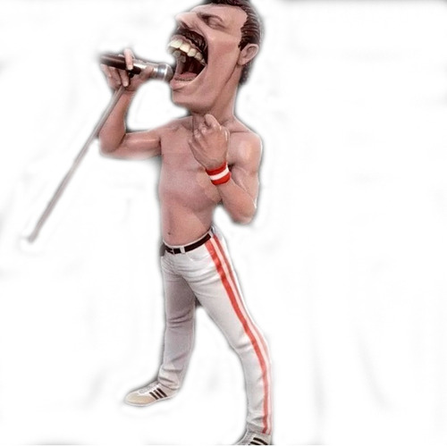 Imagen 1 de 6 de Figura Muñeco Freddie Mercury Queen Impresion 3d Coleccion ¡