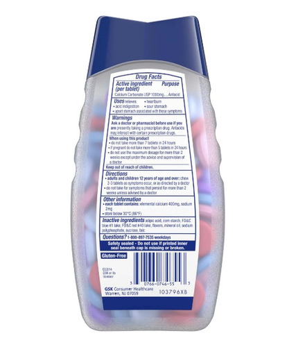 Pastilhas Tums Antiácido Ultra Forte Frutas Vermelhas -160un