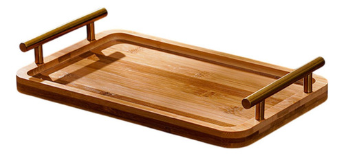 Bandeja De Madera Para Servir Con Asas, Bandeja Rectangular