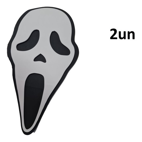 Kit 2un Decoração De Halloween Eva Máscara Pânico 35cm