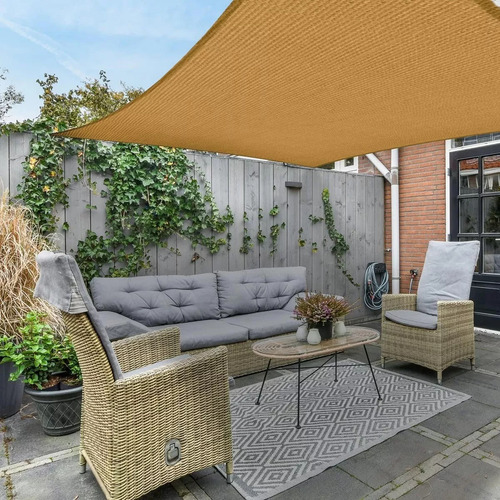 Toldo Vela Sombra Rectangular Impermeable 4x5 Mt