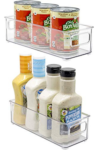  Plastic Storage Bins Stackable Clear Pantry Organizer ...