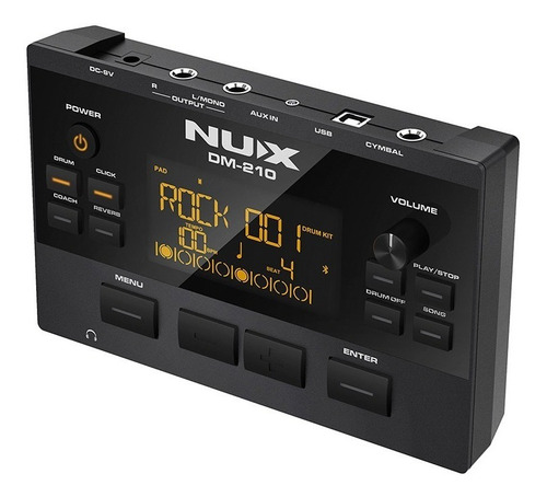 Imagen 6 de 9 de Batería Eléctrica Nux Dm-210 Pads Malla + Audífonos Hpm1000