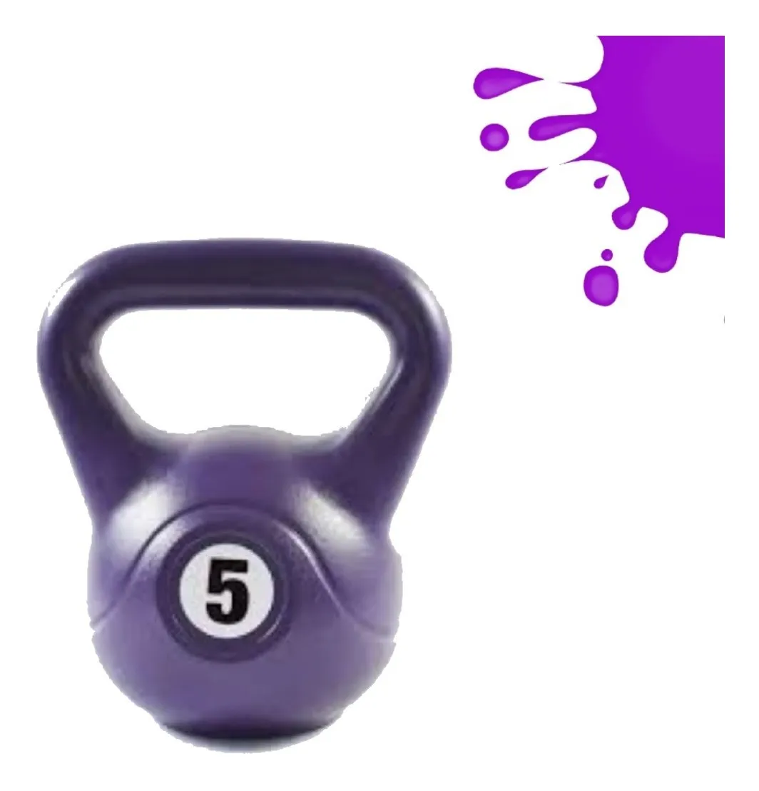 Pesa Rusa 5kg Pvc Kettlebell Fitness Crossfit Entrenamiento