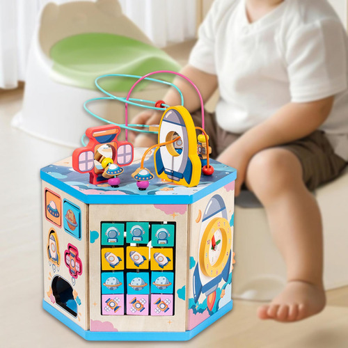 Wan Actividad De Madera Cubo Aprendizaje Juguete De Cubo De