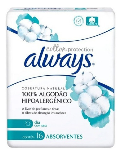 Always Cotton Protection Dia Natural com Abas - 8 - Unidade - 1