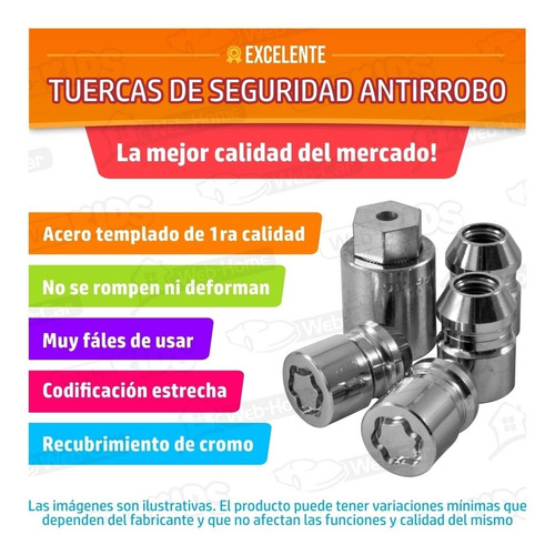 Imagen 3 de 10 de Tuercas De Seguridad Antirrobo Acero Alemán Mc Gard Cuotas