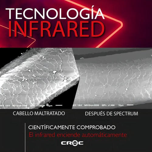 Plancha de cabello Croc Premium Collection Premium Infrared CROCP-IBT negra