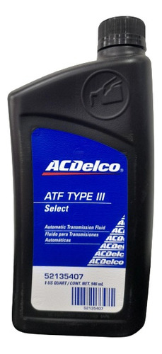 Aceite Acdelco Dexron Iii Para Transmision Automática