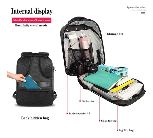 Mochila Led Programable Para Laptop, Viaje Y Publicidad