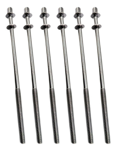 6x Varillas De Tensión De Tambor Tornillos De M5x110mm