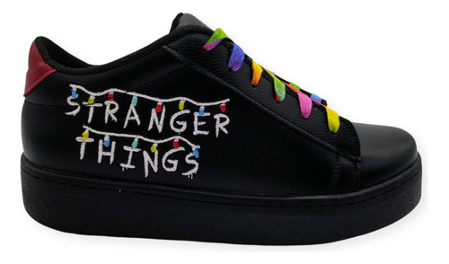 Tenis Casual Stranger Things Focos Bordado Chicos Y Grandes