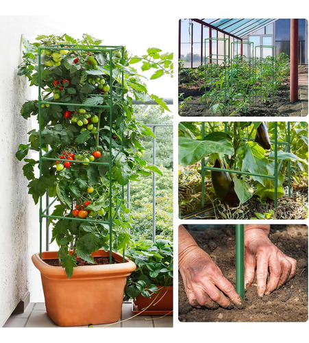 Jaulas De Soporte Para Plantas De Tomate, 3 Paquetes Cuad...