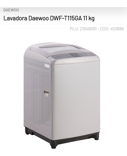 Lavadora De 11kg Automática Daewoo