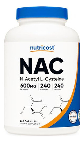 Nutricost N-acetil L-cisteína (nac) 600 Mg, 240 Cápsulas V