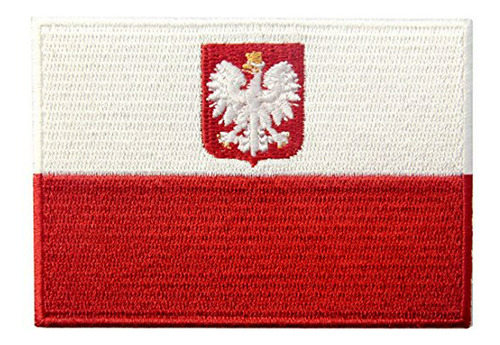 Parche Nacional Bordado Bandera De Polonia
