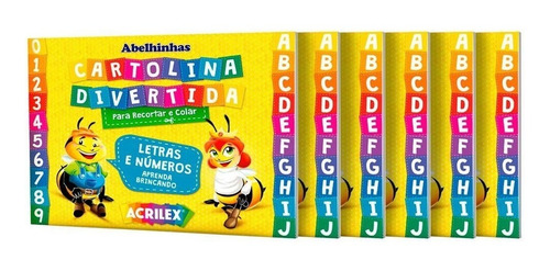 Cartolina Divertida Letras E Números P/ Recortar E Colar