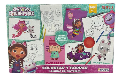 Colorear Y Borrar Gabbys Dollhouse Cod 0996                 