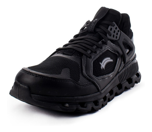 Imagen 2 de 6 de Tenis Para Correr Hombre Karosso Negro Kn100