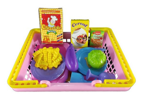 Cocina De Juguete Con Cesta Y Accesorios