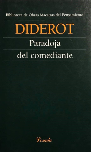 Paradoja Del Comediante - Denis Diderot (Usado)