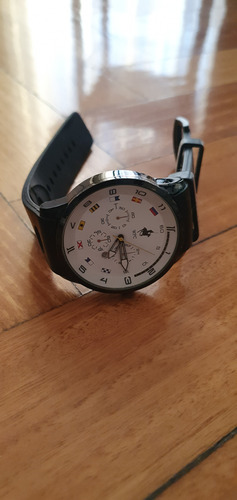 Reloj Wellington Polo Club De Hombre - Malla De Goma Negro Negro Blanco