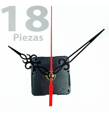 18 Maquinarias Reloj Aguja Clasica  Alto Rosca 1 Cms