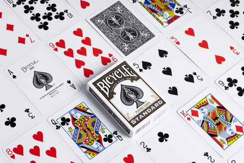 Tarjetas De Juego Negro De Bicicleta, Índice Estándar, 1 Maz