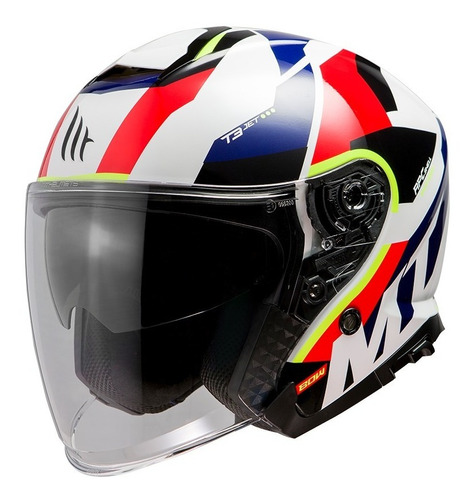 Casco Abierto Mt Helmets Thunder 3 Sv Jet Doble Visor Md!