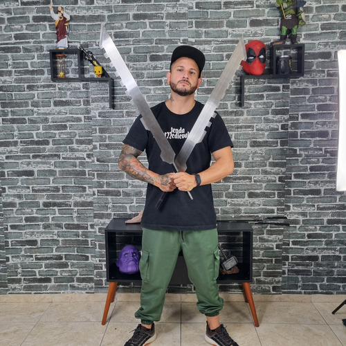 Espada Modular Colecionável Cloud Strife De Aço Com Suporte
