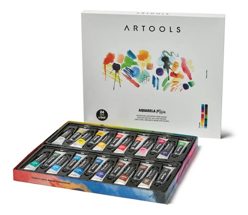 Aquarela Artools Misci 24 Cores Com 6ml - 610627