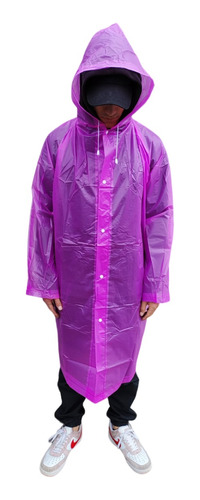 Capa Abrigo Botones Impermeable Adulto Unisex Anti-lluvia