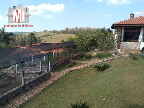 Imagem 18 de 30 de Linda Chácara Com Vista Deslumbrante, Salão De Festas, Casa Com 02 Dormitórios À Venda, 2100 M² Por R$ 600.000 - Zona Rural - Pinhalzinho/sp - Ch0537