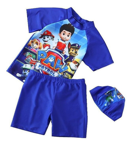 Bañador Infantil Paw Patrol Con Gorro De Baño