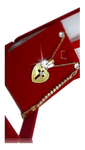 Imagem 2 de 7 de Conjunto Colar Brinco Pulseira Semi Joias Present C/garantia