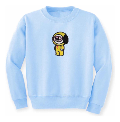 Sudadera Azul Bordada Bt21 Chimmy Jimin Bts Kpop Unisex