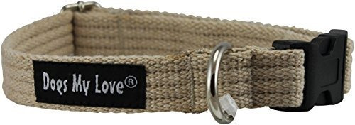 Cotton Web Ajustable Collar De Perros 4 Tamaños Beige 9aleo