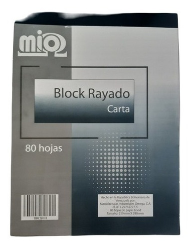 Block De Rayas 80 Hojas Carta Omega Pack 2 Uds 