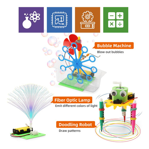 Kit De Robótica Stem Science Wesayee 6-8 8-12 Com 6 Robôs E