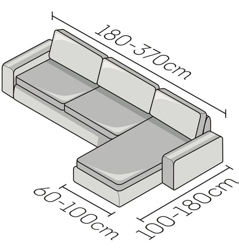 Funda L Sofa Derecho White